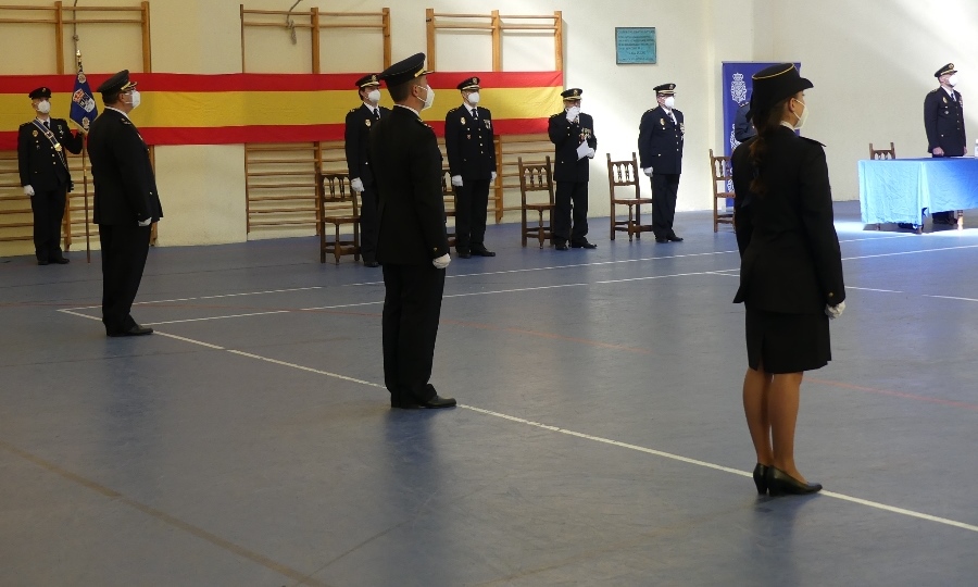 Los tres inspectores de la Policía Nacional que han concluido su formación en Salamanca