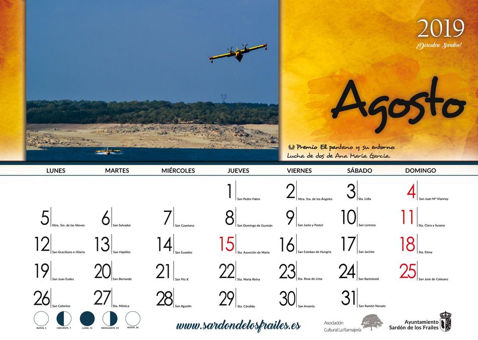 El mes de agosto muestra la imagen ganadora en la categoría ‘El pantano y su entorno’