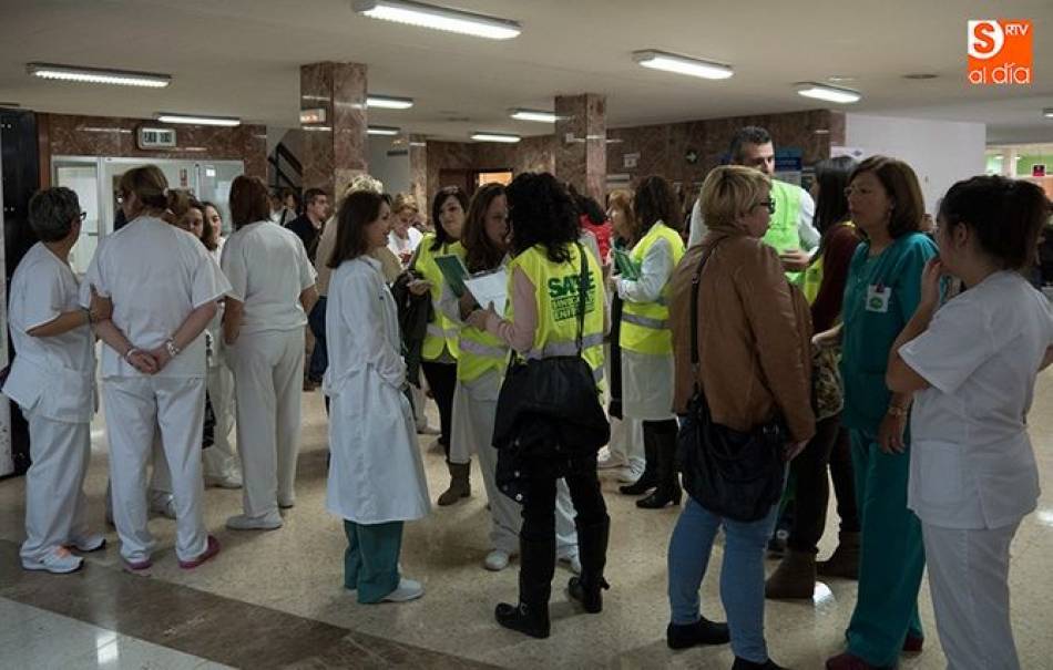 El Sindicato de Enfermería SATSE en el hospital de Salamanca.