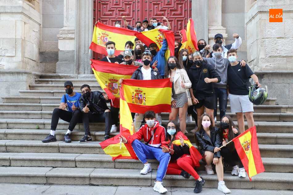 Salamanca, animando a la selección española. Foto: Lydia González