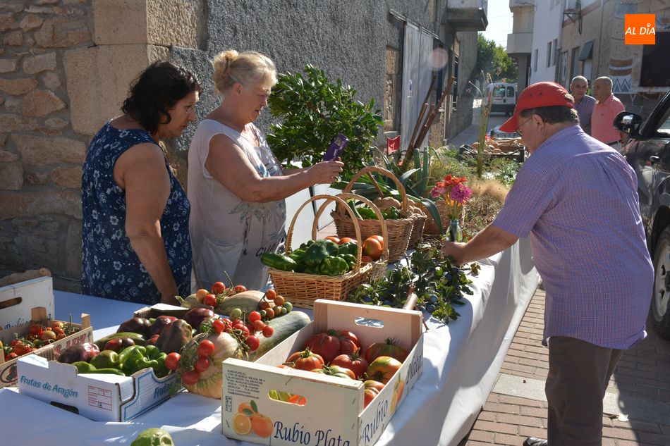 Una amplia variedad de productos de la huerta atrae la atención de los visitantes / E. Corredera