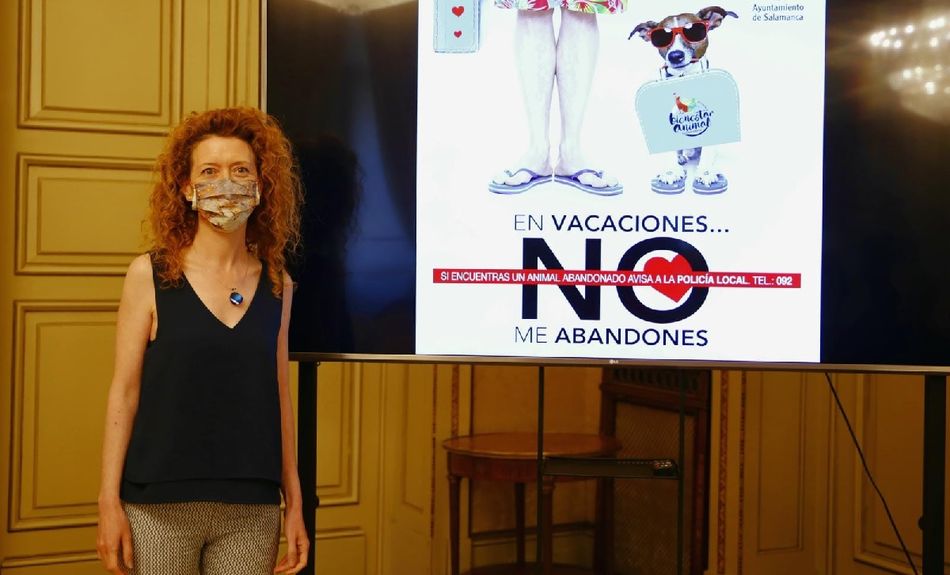 La campaña fue presentada por la responsable de la Oficina de Bienestar Animal del Ayuntamiento de Salamanca, Ana Suárez