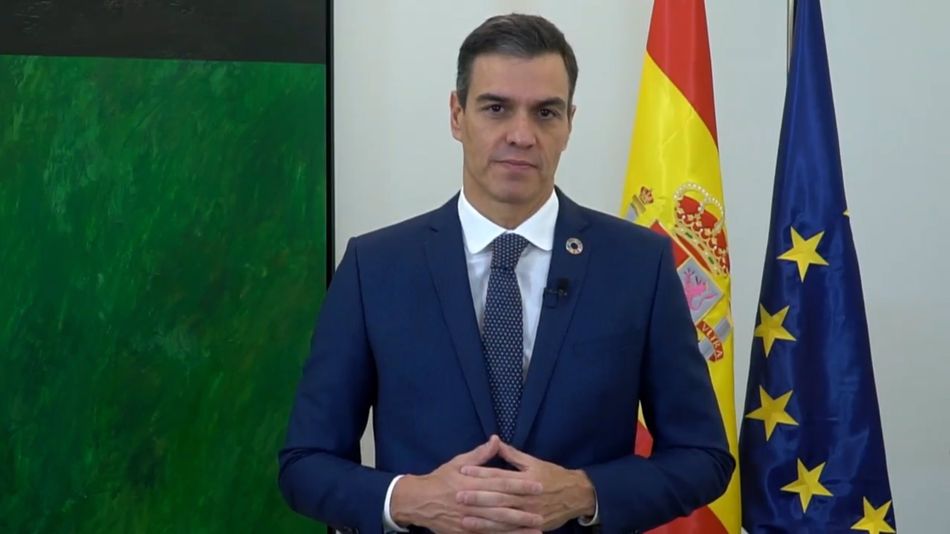 El presidente de Gobierno, Pedro Sánchez, durante su intervención en la Cumbre de Acción Climática - CAPTURA