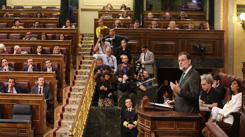 Rajoy durante su intervencion esta mañana.