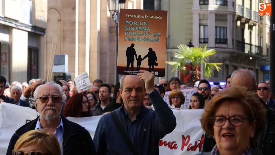 Uno de las últimas movilizaciones de pensionistas en Salamanca