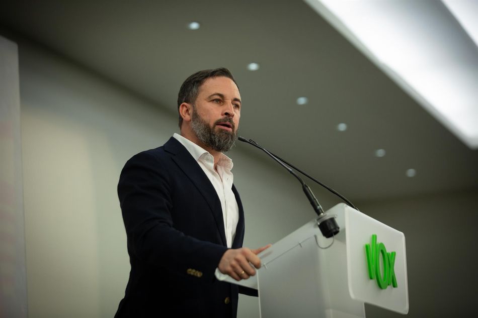 El líder de Vox, Santiago Abascal. - David Zorrakino - Europa Press