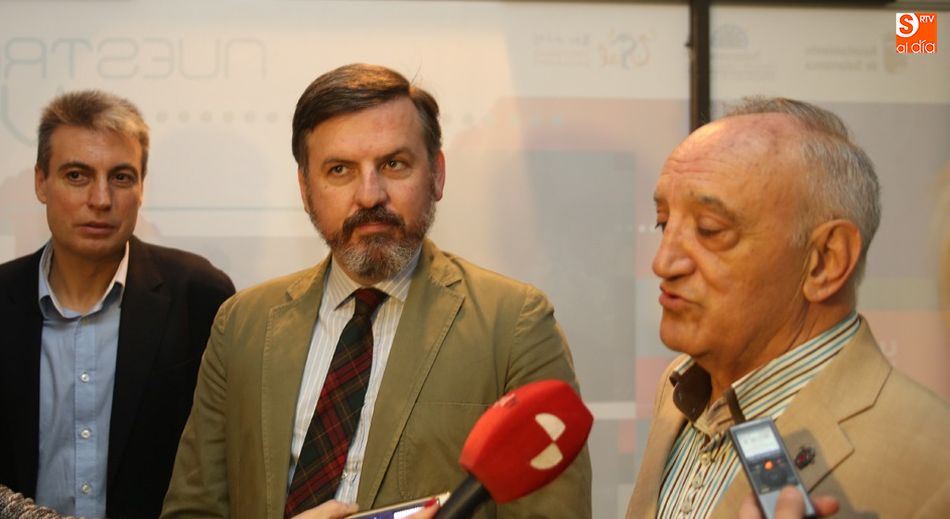 Policarpo Sánchez, Ignacio Arsuaga y José Luis Ingelmo, en la entrega del Premio Salvar el Archivo. Foto: Alberto Martín