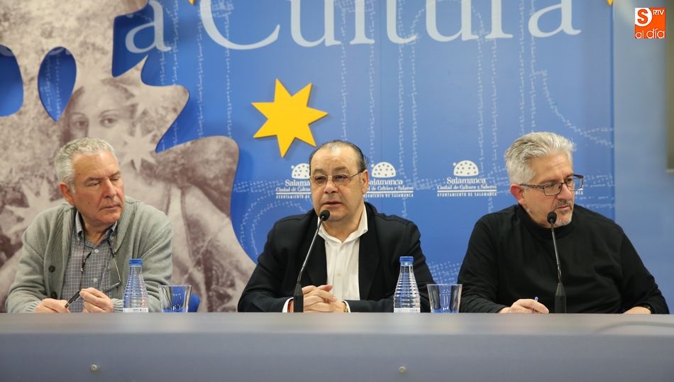 Gutiérrez, José Antonio Ramos y Toño Blázquez, durante el acto. Fotos: Alberto Martín