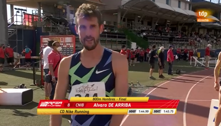 Foto 3 - Álvaro de Arriba se queda fuera del podio nacional de los 800 metros por 1ª vez desde 2013  