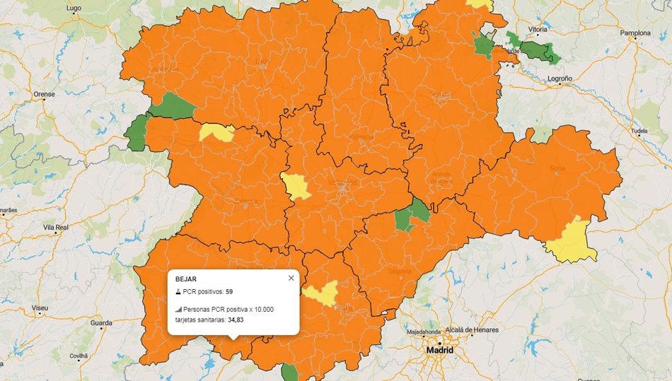 Datos oficiales de la Junta de Castilla y León