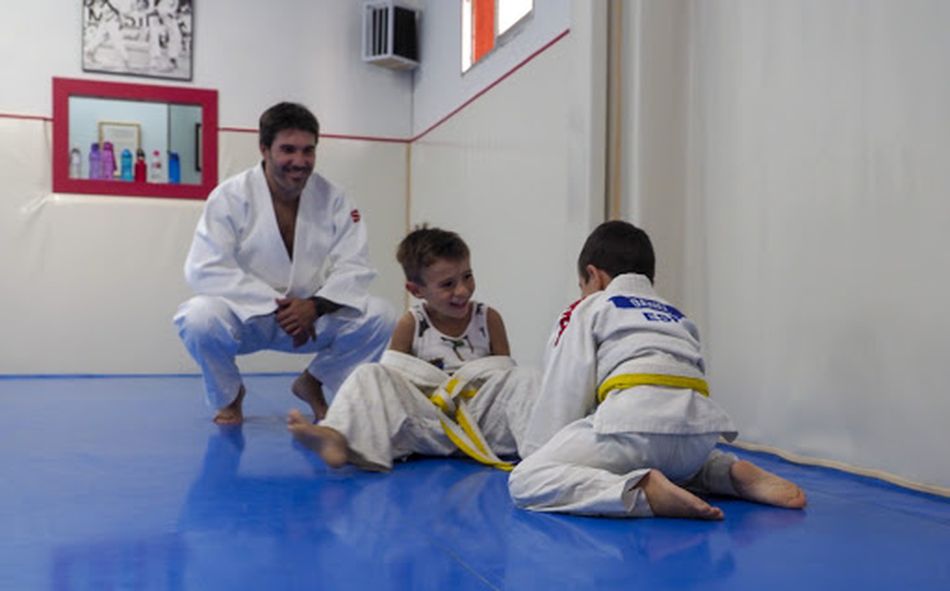 Fernando Díaz, en una clase de judo en el Gimnasio Zarza, en una imagen de archivo