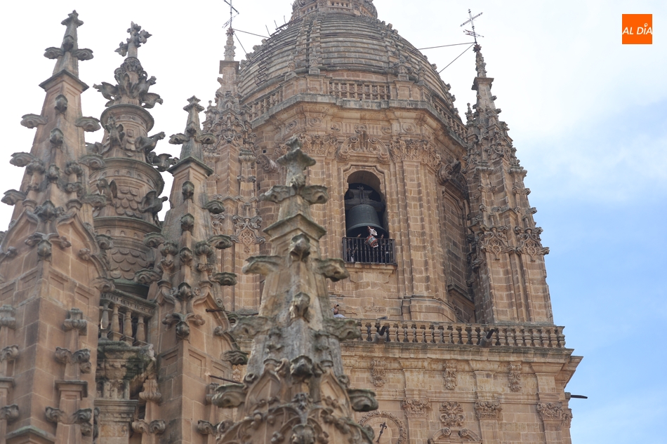 Foto 5 - El Mariquelo sube a lo alto de la Catedral de Salamanca en memoria de las víctimas del Covid-19