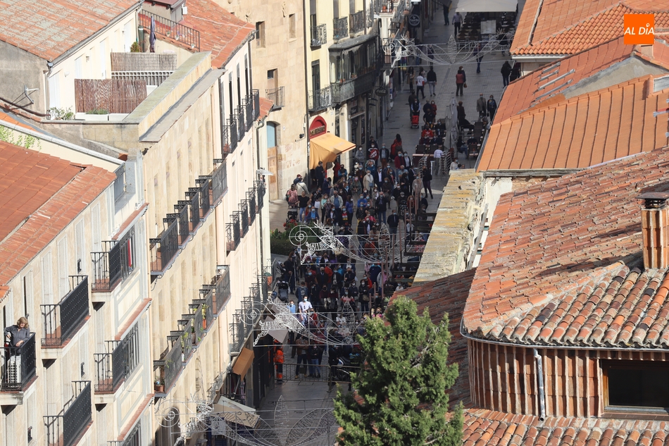 Foto 2 - El Mariquelo sube a lo alto de la Catedral de Salamanca en memoria de las víctimas del Covid-19