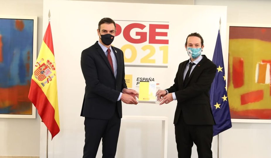 El vicepresidente segundo, Pablo Iglesias, junto al presidente del Gobierno, Pedro Sánchez. Foto Moncloa