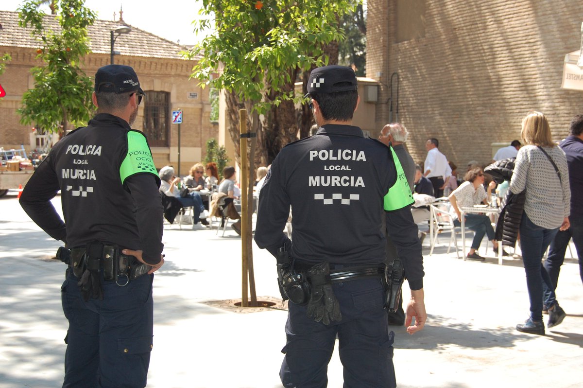Agentes de la Policía Local de Murcia, en una imagen de archivo
