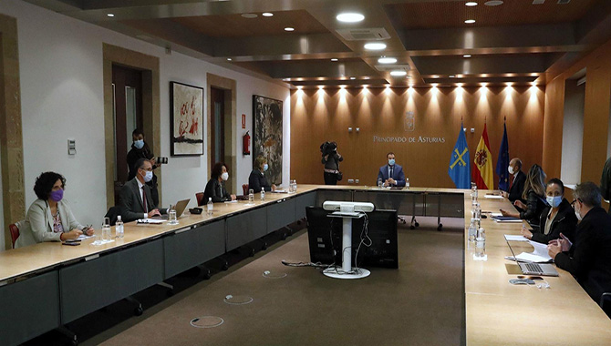 Reunión del Comité de Seguimiento de la Nueva Normalidad del Gobierno de Asturias