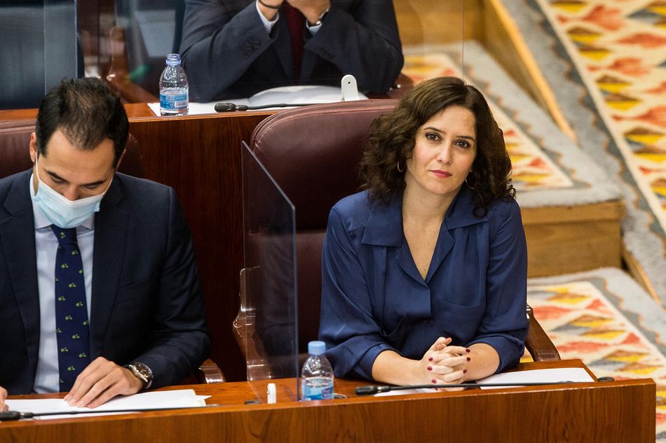 El vicepresidente de la Comunidad de Madrid, Ignacio Aguado; y la presidenta de la Comunidad de Madrid, Isabel Díaz Ayuso - Joaquin Corchero - Europa Press