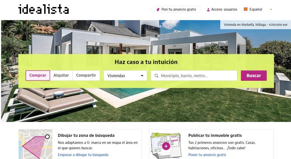 Idealista es un portal especializado en el sector inmobiliario