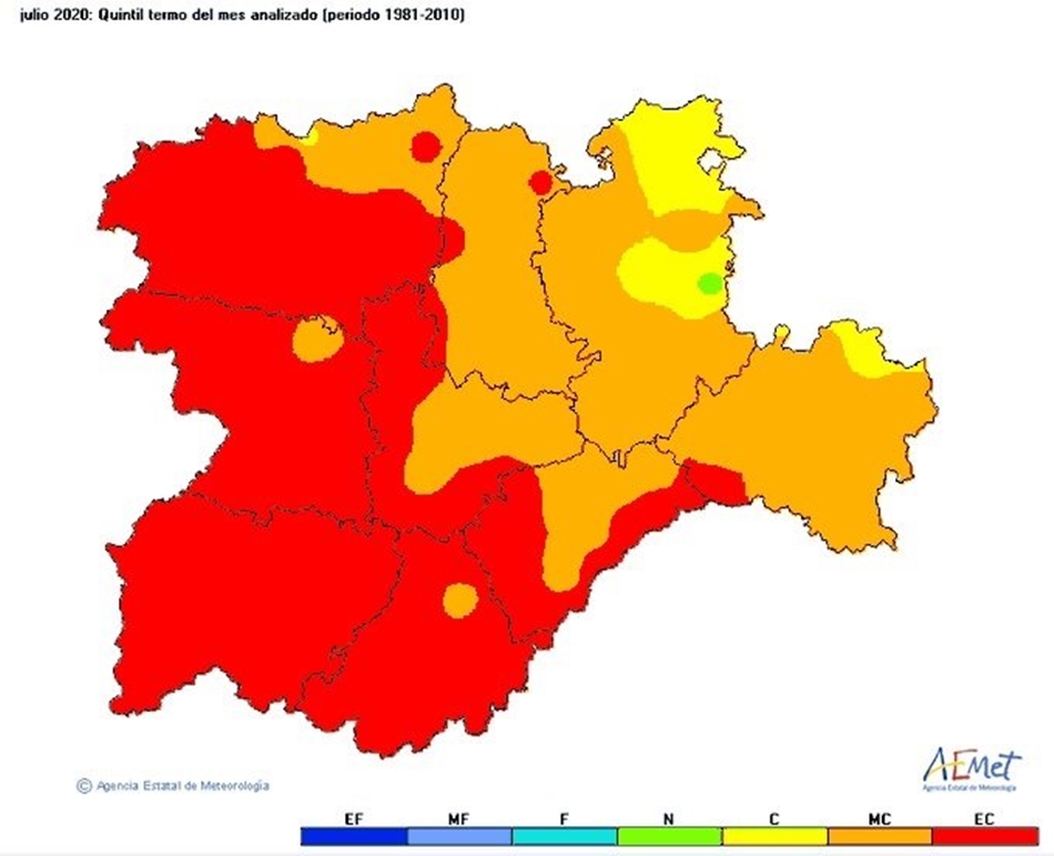 Foto 2 - Castilla y León registró un julio muy cálido con una temperatura máxima media que superó los...