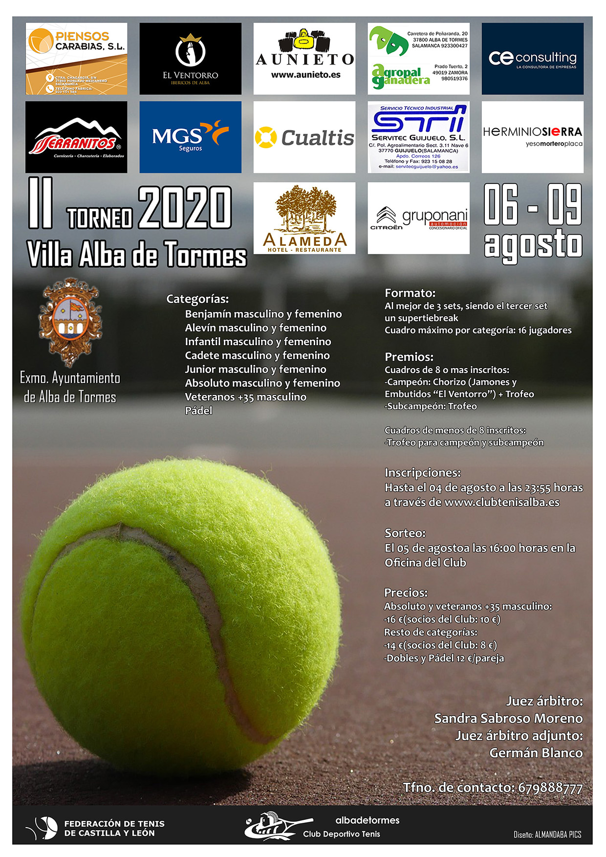 Cartel del II Torneo Villa Alba de Tormes 2020