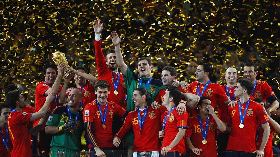 Los integrantes de la Selección celebran el título de Campeones del Mundo - Getty Images