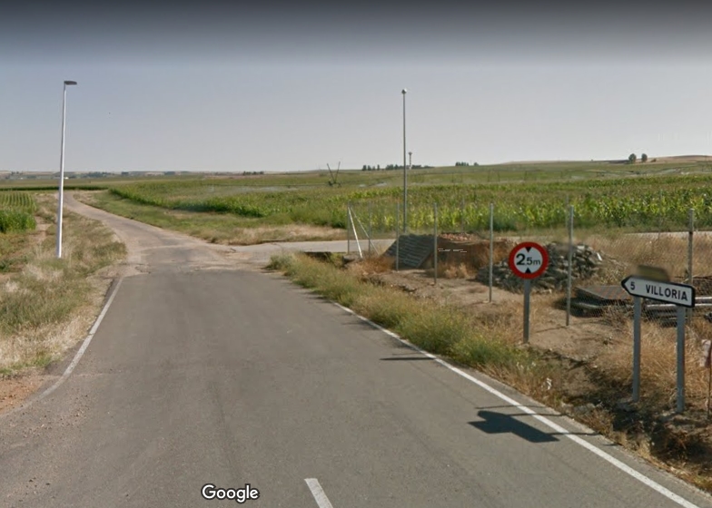 Carretera de Cordovilla a Villoria. / Foto de Google Maps