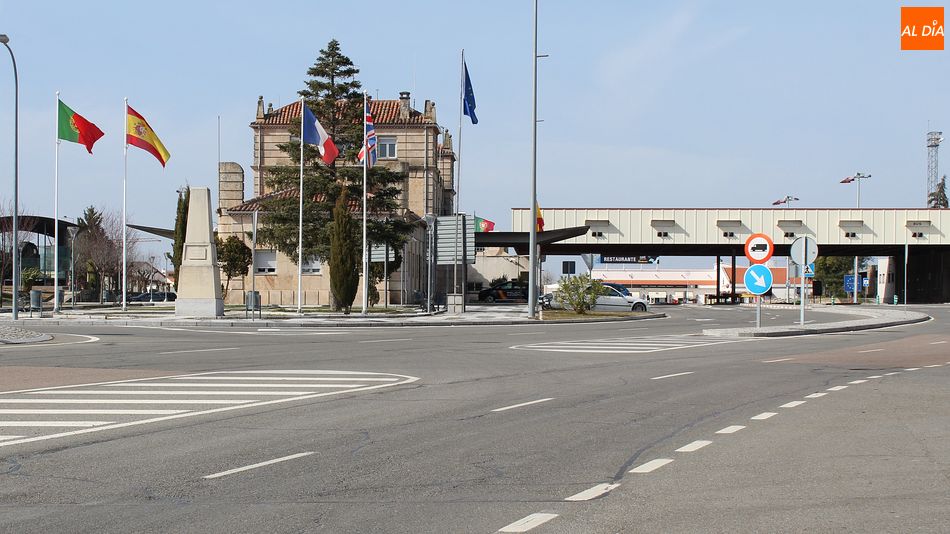Control fronterizo entre España y Portugal en Fuentes de Oñoro
