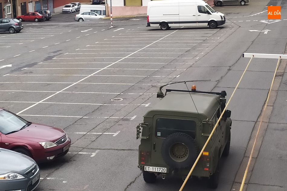 Foto 2 - El Ejército patrulló ayer las calles de Béjar haciendo labores de vigilancia