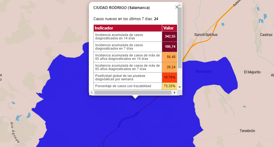 Foto 1 - Ciudad Rodrigo marca su dato más alto de incidencia semanal desde hace exactamente 5 meses  