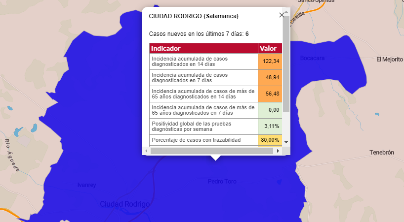 Foto 1 - Los datos desglosados por municipios reflejan un positivo más en Ciudad Rodrigo  