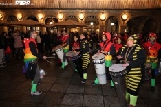 Batucada K-Charr@s en el centro de Salamanca con motivo del Carnaval. Fotos: David Sañudo