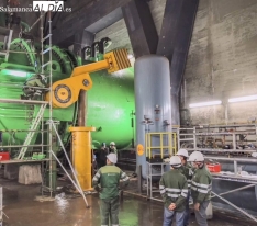 Trabajos de reparación de dos válvulas de baja presión en la central hidroeléctrica de Villarino de los Aires / IBERDROLA