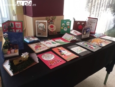 Acto de entrega de premios del concurso de postales navideñas en el IES Campo Charro de La Fuente de San Esteban