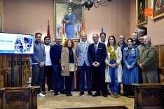 Vicepresidente de Câmara Municipal de Almeida y Alcalde de Ciudad Rodrigo durante la presentación de la Escuela de Hostelería Rayana