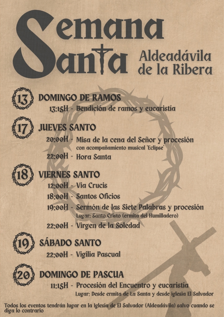 Aldead&aacute;vila de la Ribera se prepara para vivir una intensa Semana Santa | Imagen 1