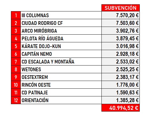 Una docena de clubes deportivos se reparte los 41.000&amp;euro; de subvenci&oacute;n del Ayuntamiento | Imagen 1