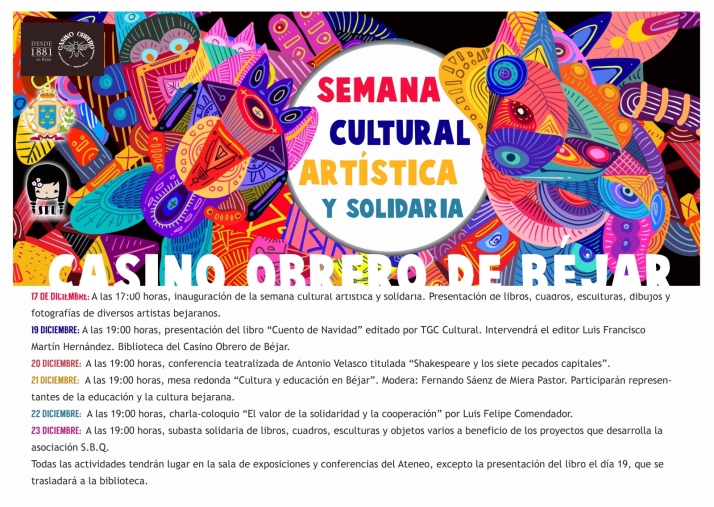 El Casino Obrero de B&eacute;jar acoge una semana cultural, art&iacute;stica y solidaria | Imagen 1