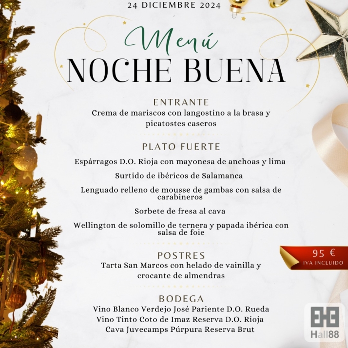 Hall 88 apuesta por un men&uacute; especial para Nochebuena y contar&aacute; con la presencia de Pap&aacute; Noel  | Imagen 1