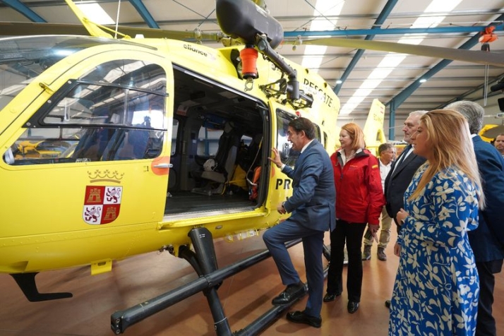 Presentación del nuevo helicóptero biturbina, con base en Alcazarén (Valladolid). Foto JCyL