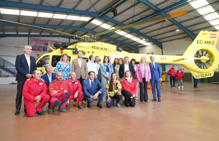 Presentación del nuevo helicóptero biturbina, con base en Alcazarén (Valladolid). Foto JCyL