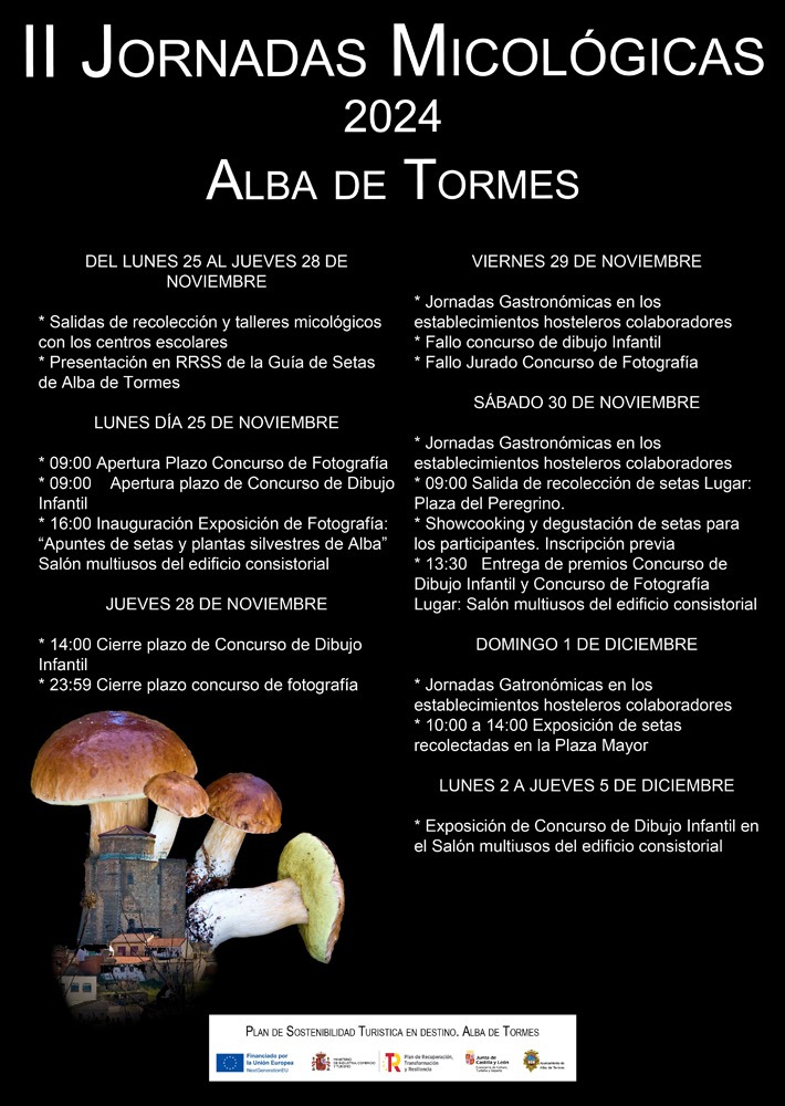 Publicado el calendario de actividades para las II Jornadas Micol&oacute;gicas en Alba de Tormes | Imagen 1