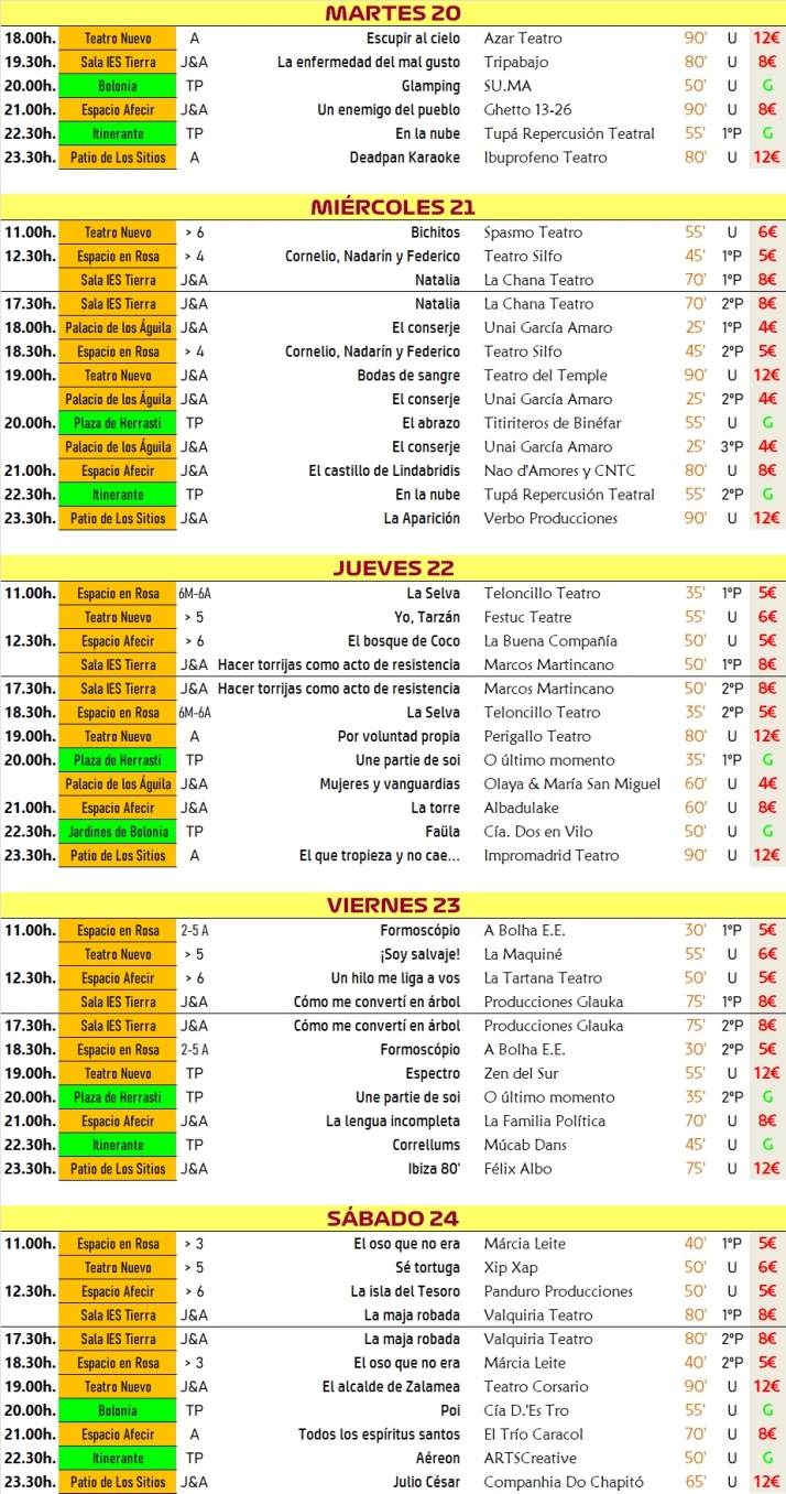 As&iacute; es la programaci&oacute;n, en im&aacute;genes y horarios, de la Feria de Teatro 2024 | Imagen 1