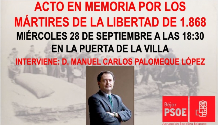El PSOE bejarano rendir&aacute; homenaje a los &ldquo;m&aacute;rtires de la libertad&rdquo; | Imagen 1