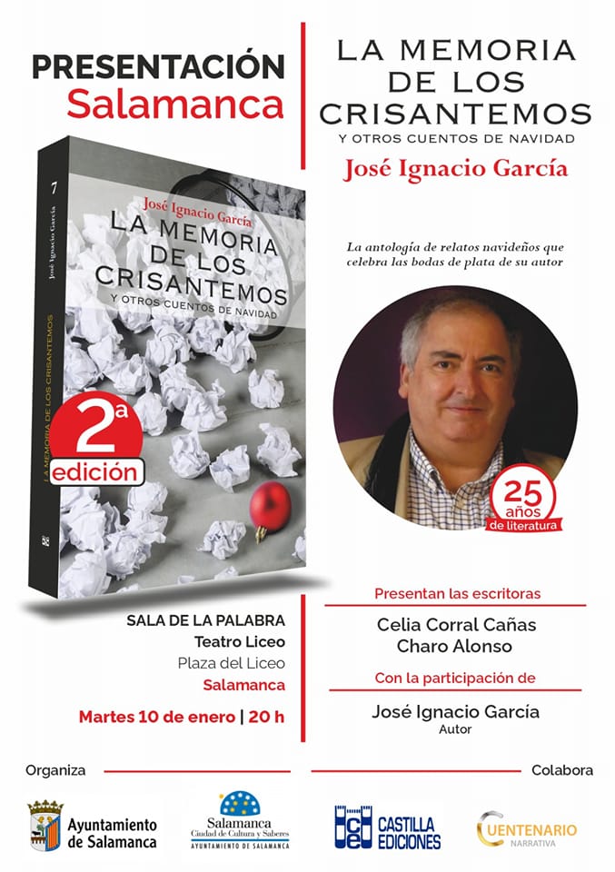 Salamanca acoge la  presentaci&oacute;n de 'La memoria de los crisantemos', recopilaci&oacute;n de cuentos de Jos&eacute; Ignacio Garc&iacute;a  | Imagen 1