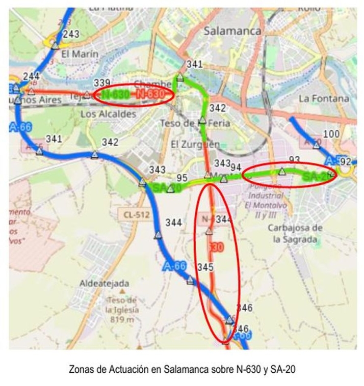 Las obras de mejora en la N-620, N-630 y SA-20 en Salamanca provocarán cortes y desvíos en el tráfico desde este miércoles | Imagen 3