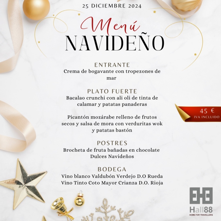 Hall 88 apuesta por un men&uacute; especial para Nochebuena y contar&aacute; con la presencia de Pap&aacute; Noel  | Imagen 3