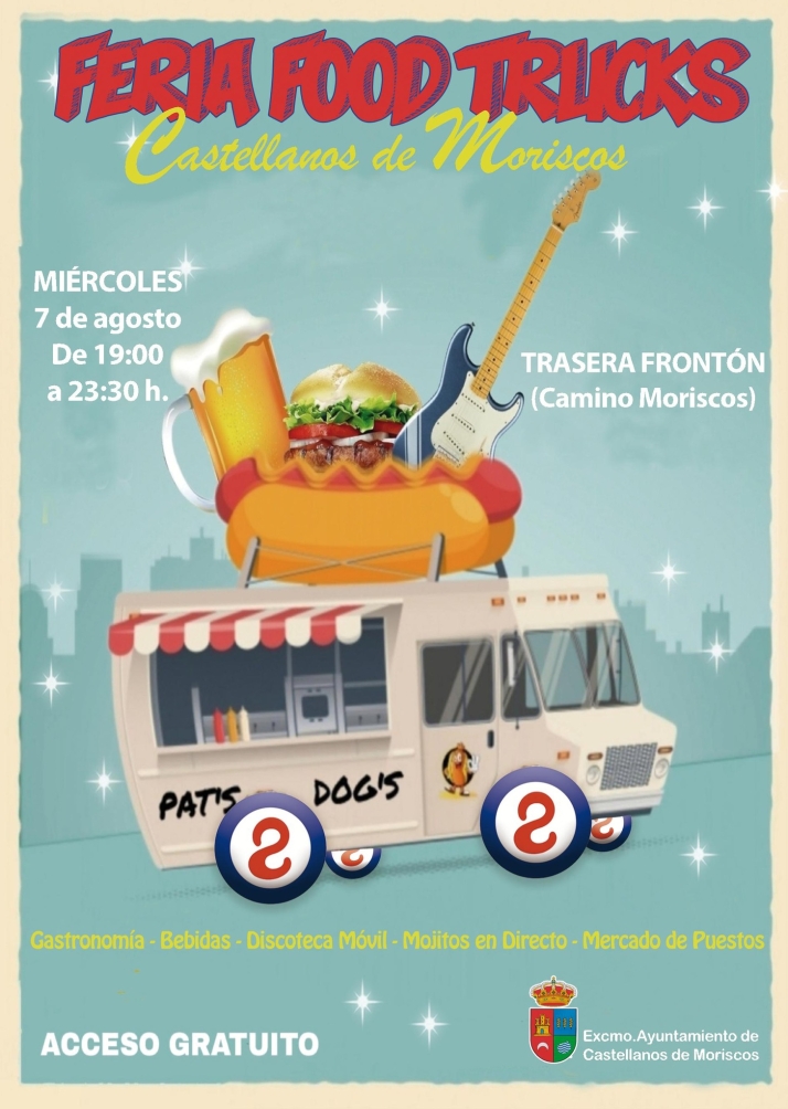 Llega a I Feria Food-Truck a Castellanos de Moriscos: comida, bebida, m&uacute;sica y mucho m&aacute;s  | Imagen 1