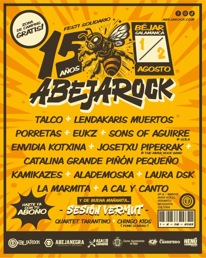 Los &quot;grandes nombres&quot; del rock, ska y punk nacional actuar&aacute;n en el festival Abejarock | Imagen 1