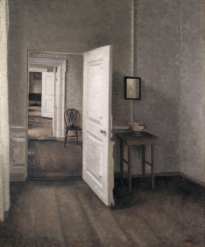 Vilhelm Hammershøi. Cuatro habitaciones. 1914