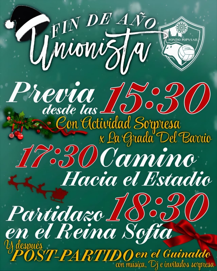 El Reina Sofía despedirá el 2025 con una jornada solidaria y festiva impulsada por la afición de Unionistas | Imagen 4